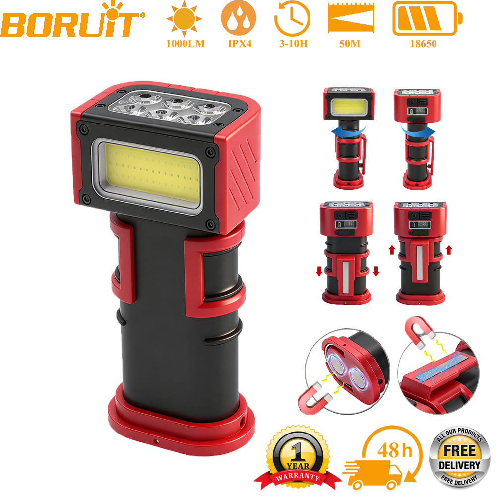 Outdoor Camping Lampe - BORUiT COB LED Work Light 1000LM