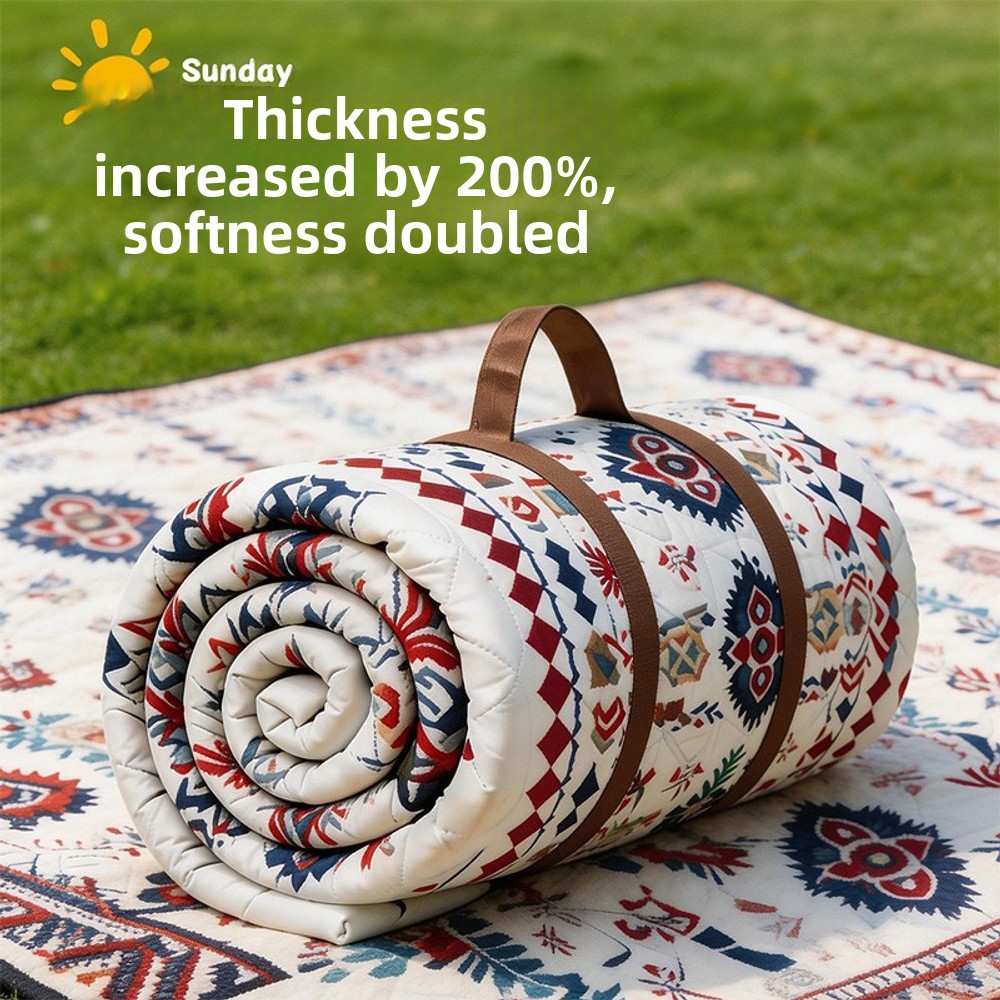 Outdoor Camping Rug Waterproof - Thickened Ethnic Style Picnic Mat Waterproof