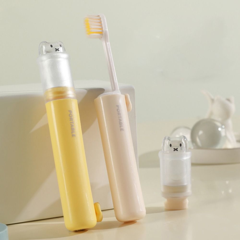 Travel Outdoor Camping Youtube - Cute 2-IN-1 Travel Toothbrush Foldable Portable