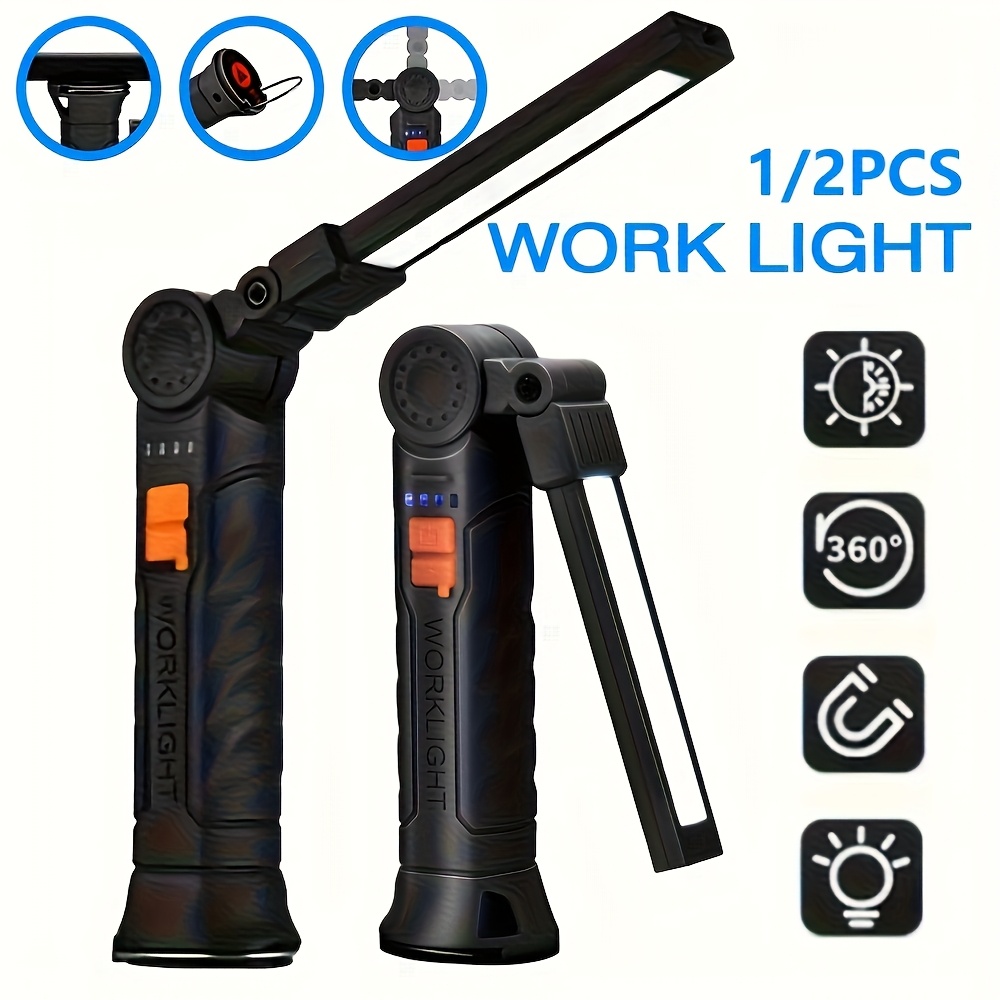 Outdoor Camping Lampe - Portable COB LED Flashlight Rechargeable Work