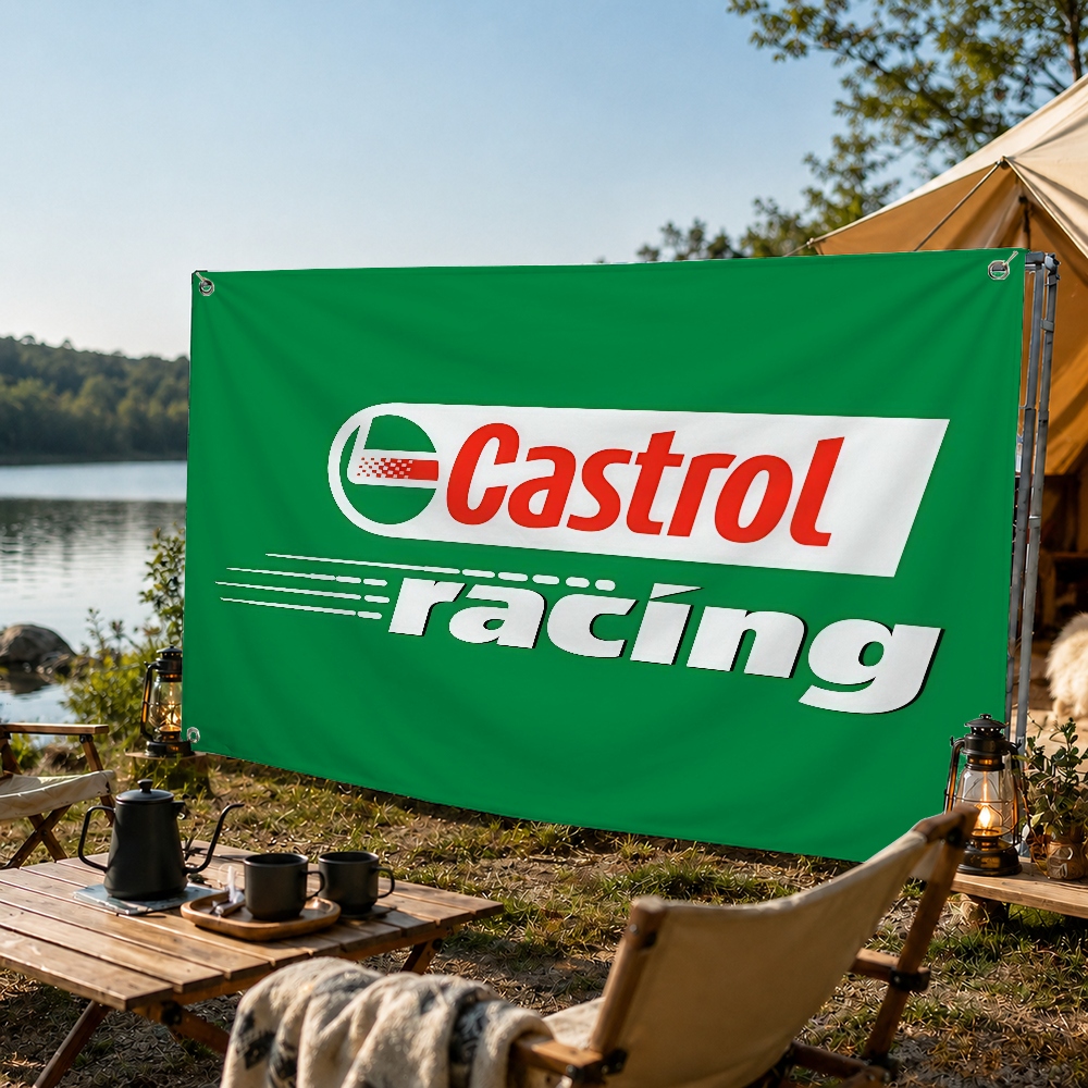 C-Castrol Moto Oil Brand Flag  - Outdoor Camping Brand 评论和价格