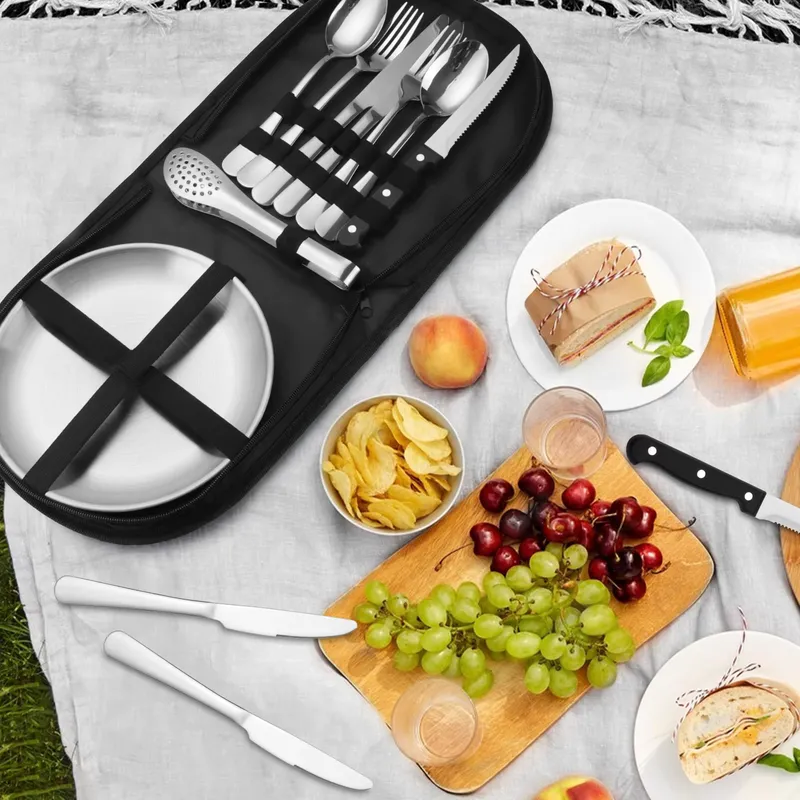 10 Piece Stainless Steel Picni - Outdoor Camping Warehouse 评论和价格