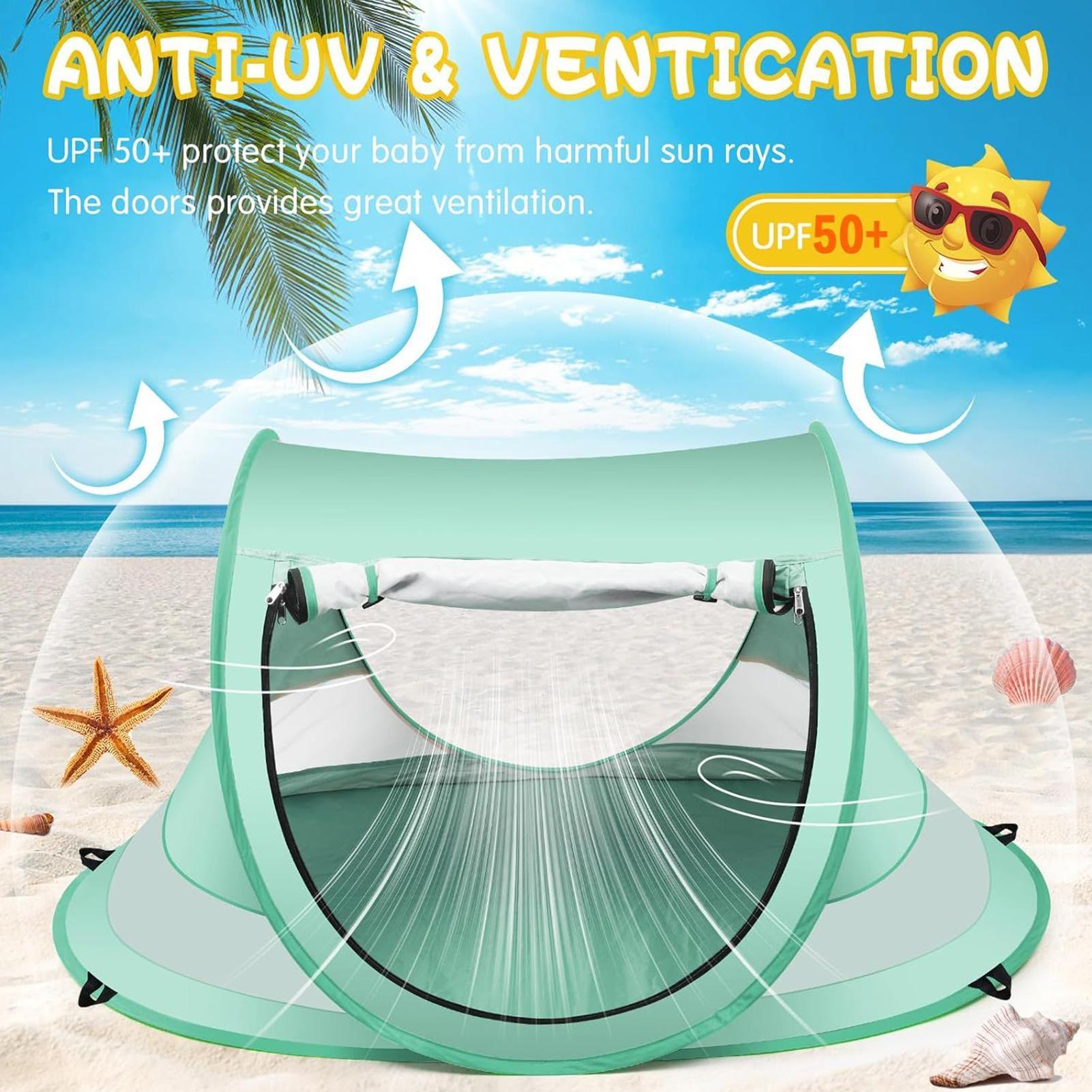 Toddler Beach Tent Outdoor Bab - Outdoor Camping Automatic Quick Opening Tent 评论和价格