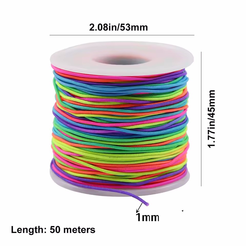 Rainbow Elastic Beading Cord,  - Paracord Bracelet 评论和价格