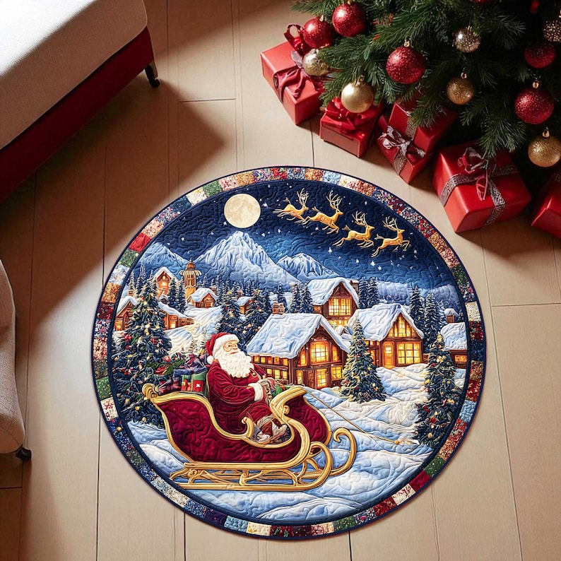 Santa Sleigh Christmas Round D - Outdoor Camping Decor Ideas 评论和价格