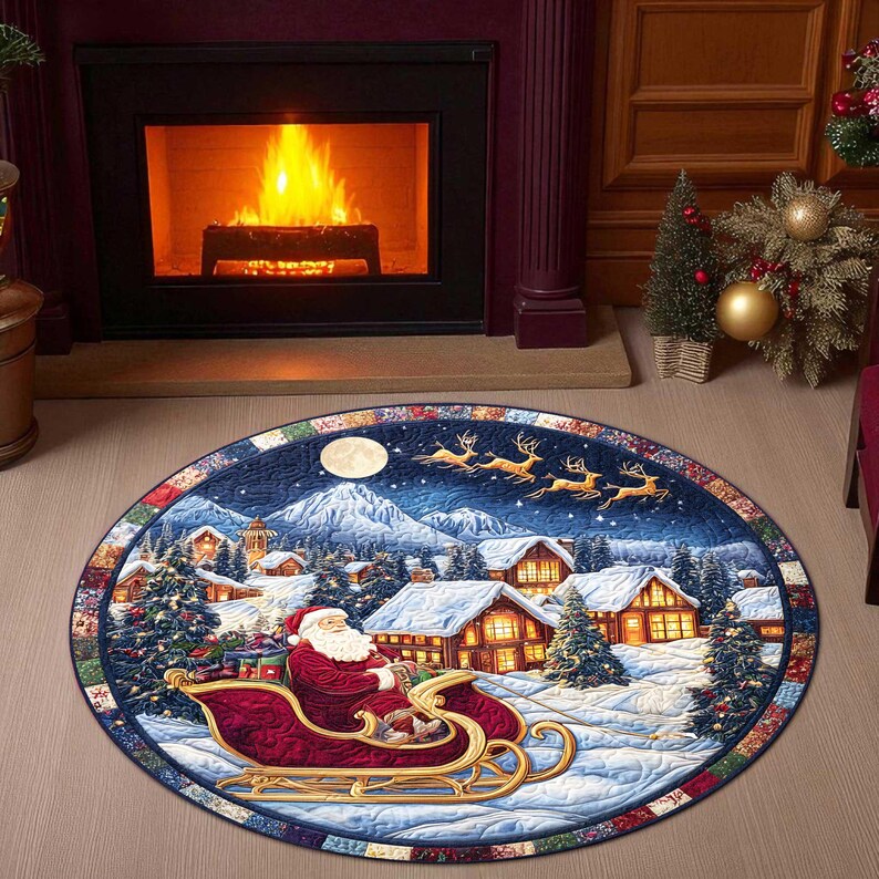 Santa Sleigh Christmas Round D - Outdoor Camping Decor Ideas 评论和价格