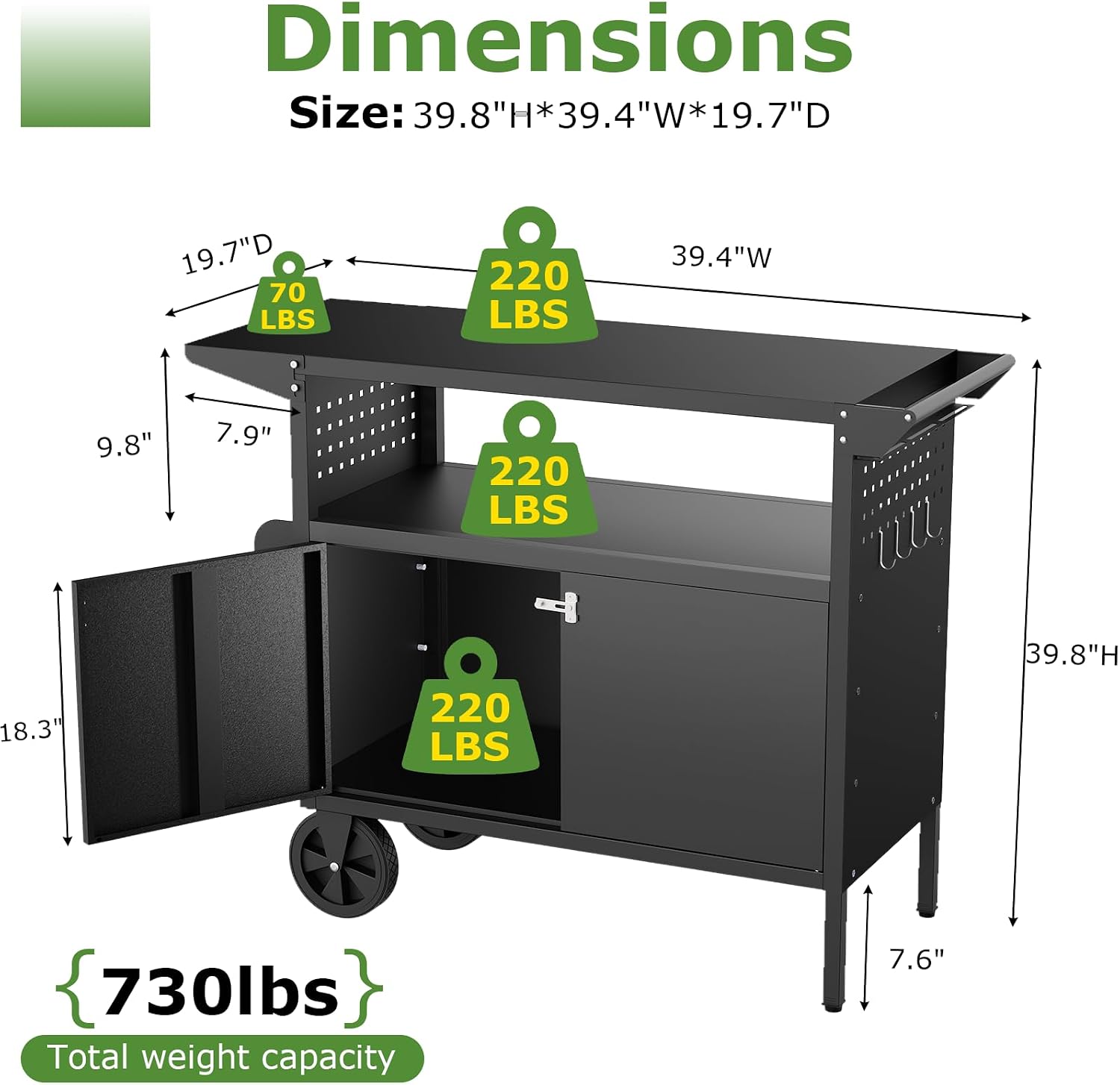 Outdoor Grill Cart Table With  - Outdoor Camping Bbq 评论和价格