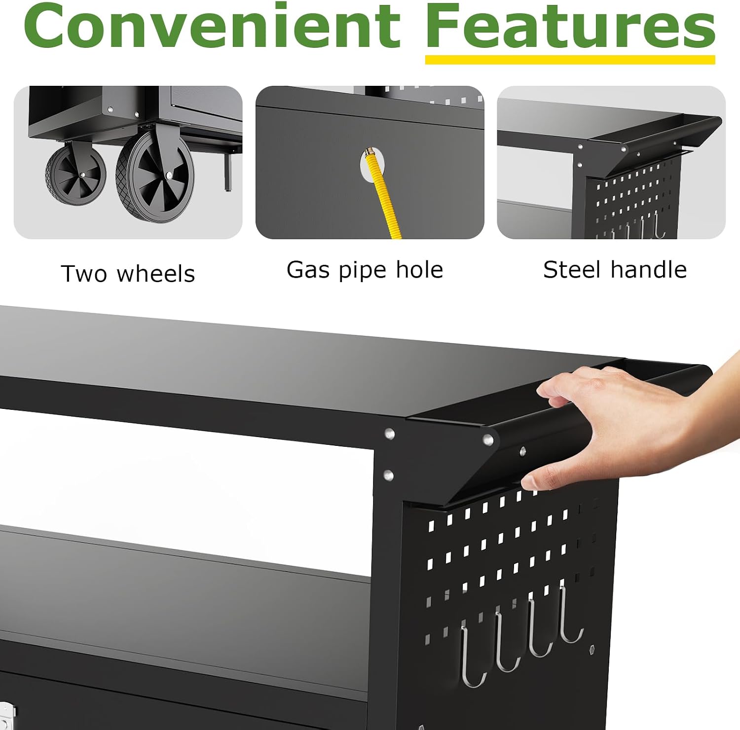 Outdoor Grill Cart Table With  - Outdoor Camping Bbq 评论和价格