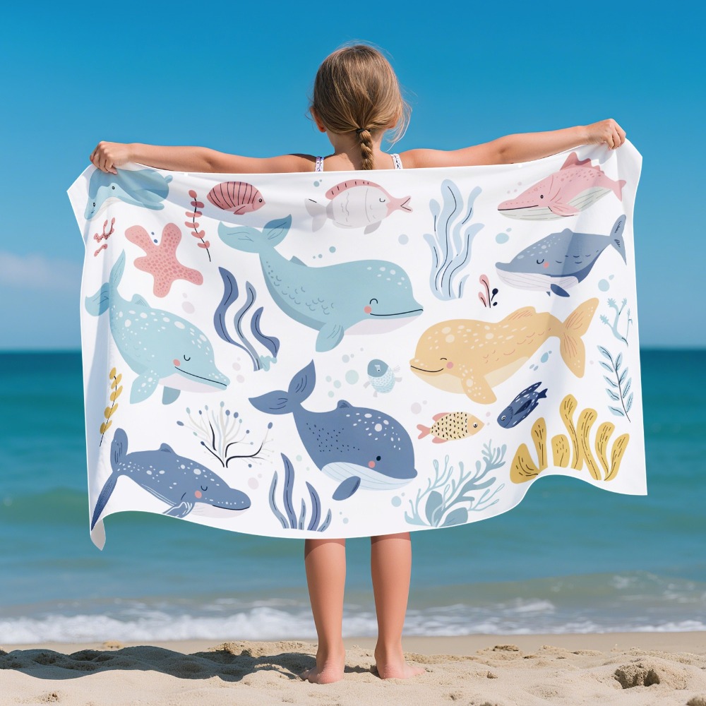 Cartoon Pattern Beach Towel Ki - Outdoor Camping Mat 评论和价格