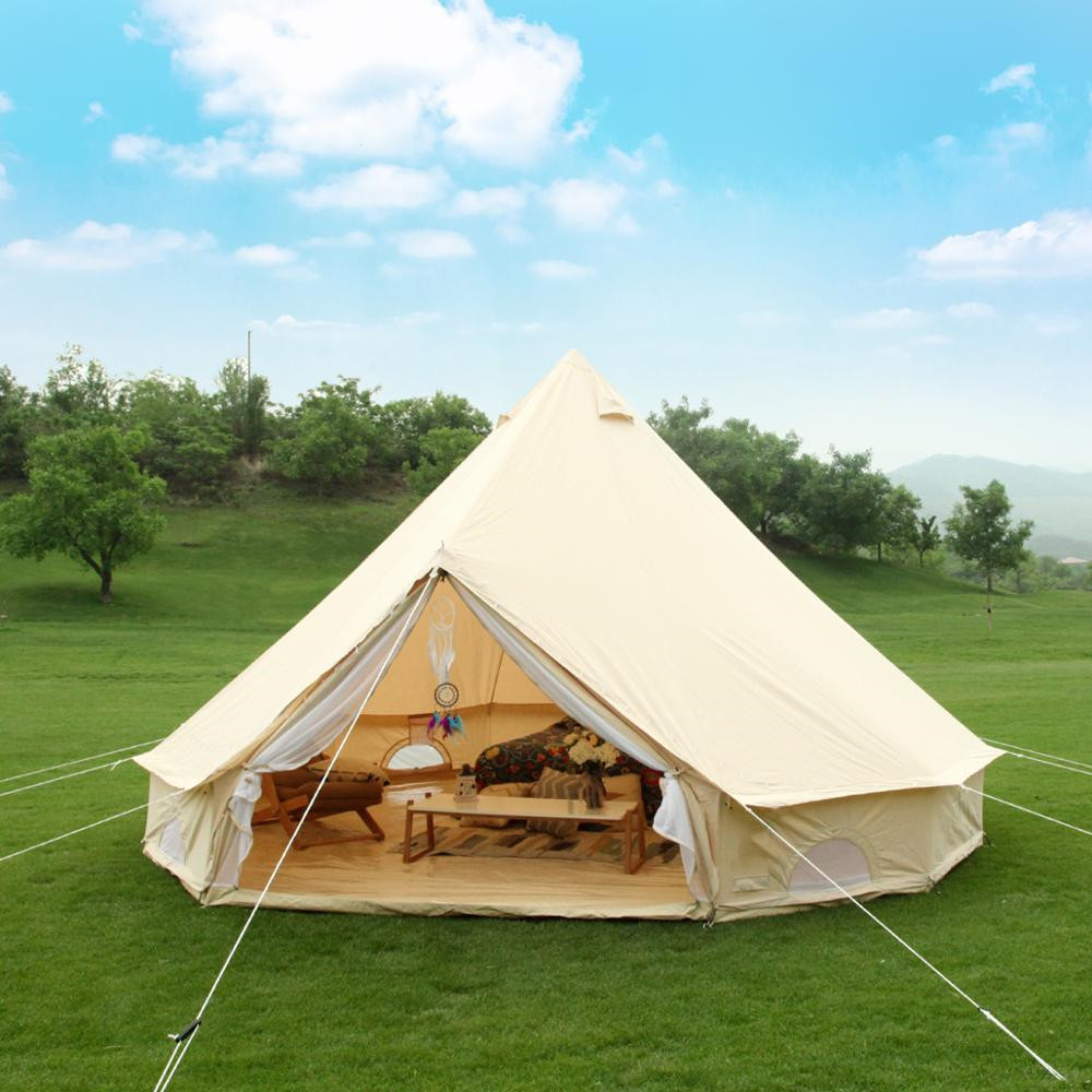 Canvas Bell Tent 4-Season Wate - Outdoor Camping And Glamping 评论和价格
