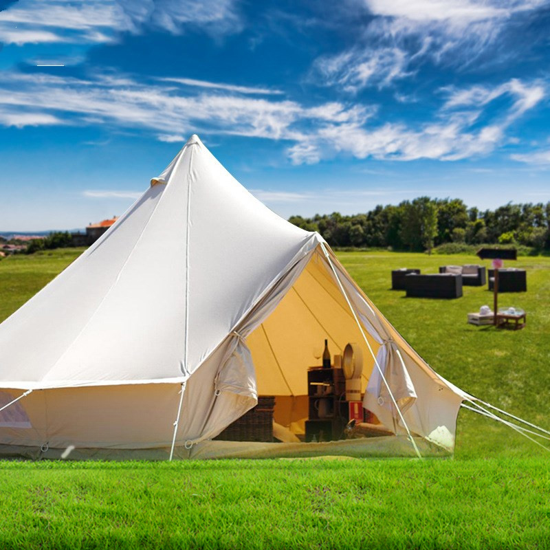 Canvas Bell Tent 4-Season Wate - Outdoor Camping And Glamping 评论和价格