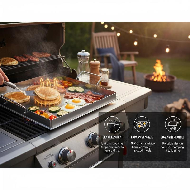 Universal Flat Top Griddle 18x - Camp Cooking Set 评论和价格