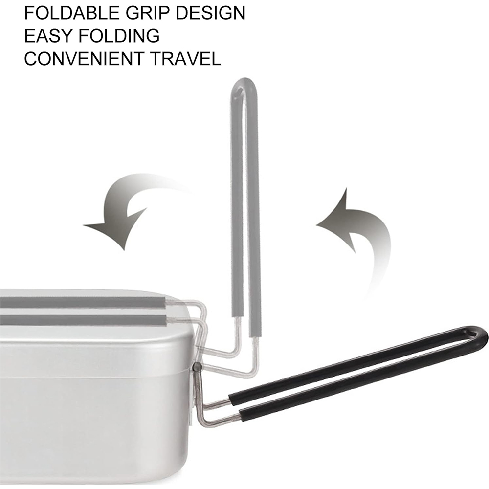 800ML Aluminum Lunch Boxes Out - Camp Cooking Set 评论和价格