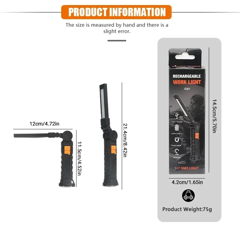 Portable COB LED Flashlight Re - Outdoor Camping Lampe 评论和价格