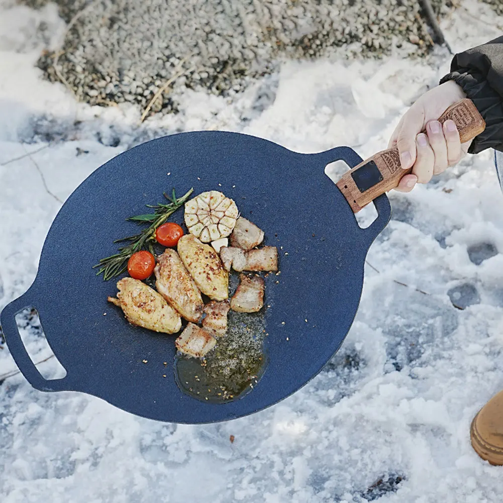 Outdoor Natural Wood Grill Pan - Camp Cooking Set 评论和价格