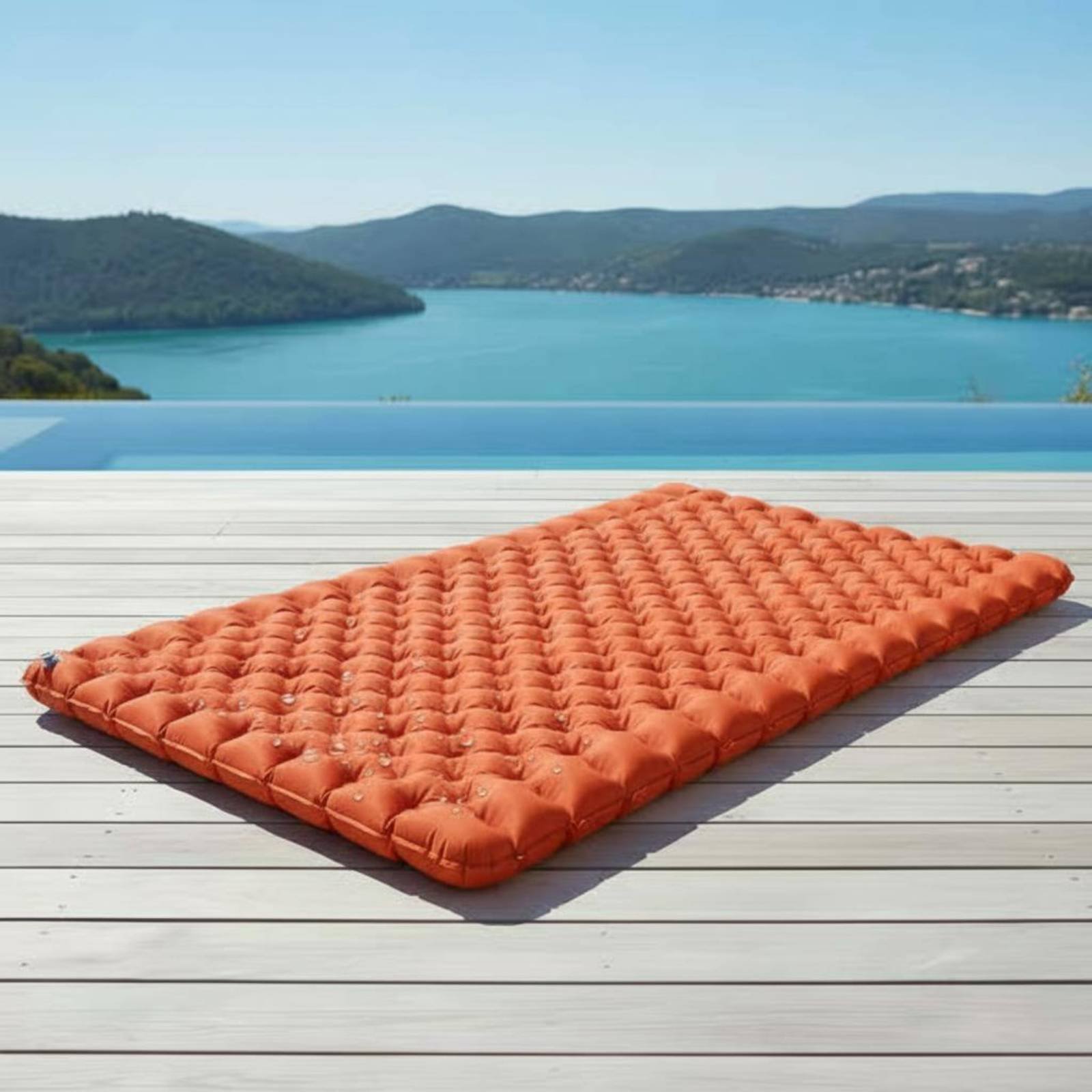 Inflatable Camping Mat Nylon T - Outdoor Camping Rug Waterproof 评论和价格