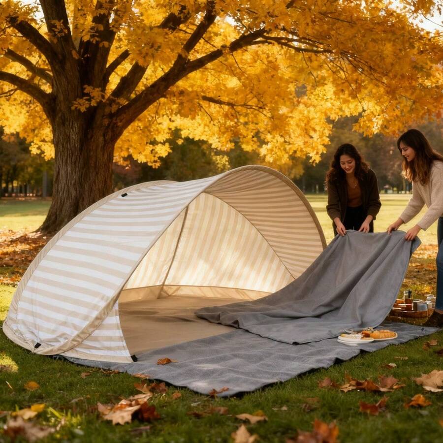 2-Second Pop-Up 2-Person Beach - Outdoor Camping Automatic Quick Opening Tent 评论和价格