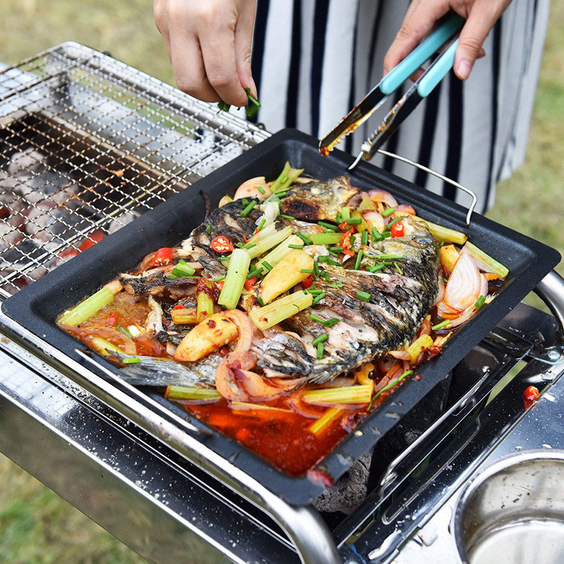 Outdoors Thick Square Grill Pa - Camp Cooking Set 评论和价格