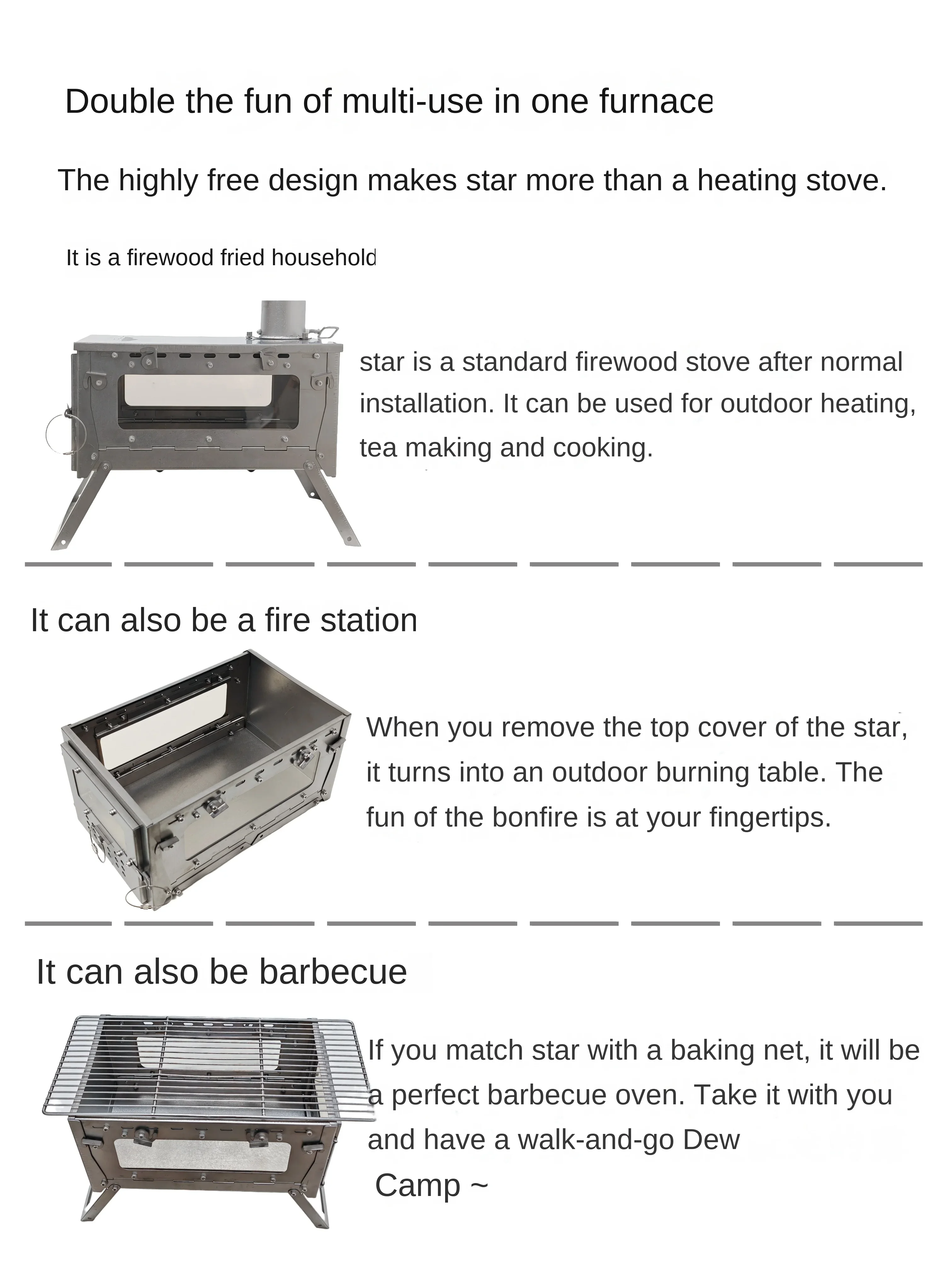 WT Star Ti Titanium Alloy Fold - Outdoor Camping Oven 评论和价格