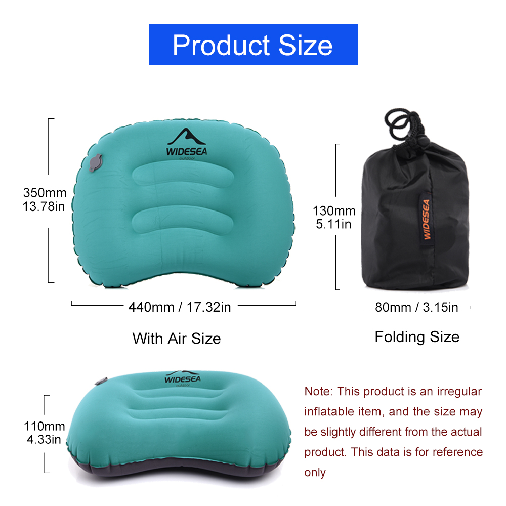 Widesea Portable Inflatable Pi - Camp Pillow Compressible 评论和价格