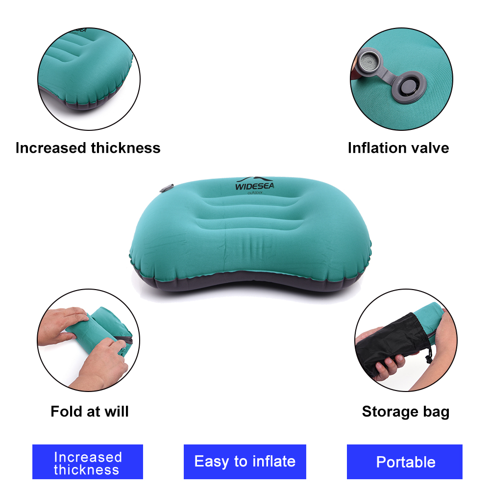 Widesea Portable Inflatable Pi - Camp Pillow Compressible 评论和价格