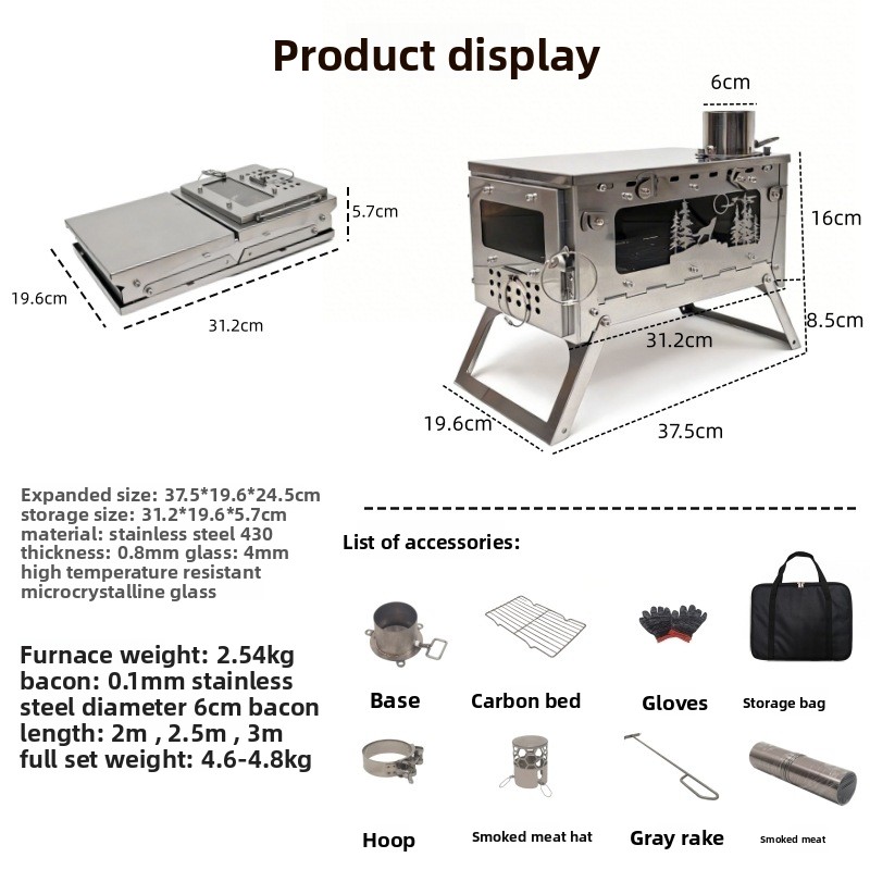 Stainless Steel Foldable Porta - Outdoor Camping Oven 评论和价格