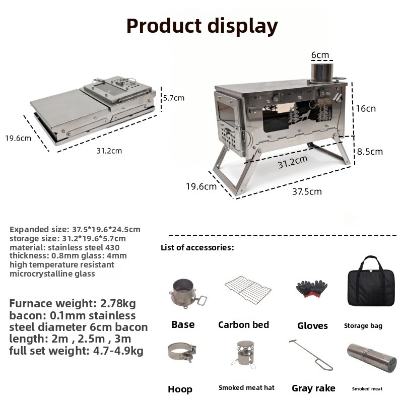Stainless Steel Foldable Porta - Outdoor Camping Oven 评论和价格