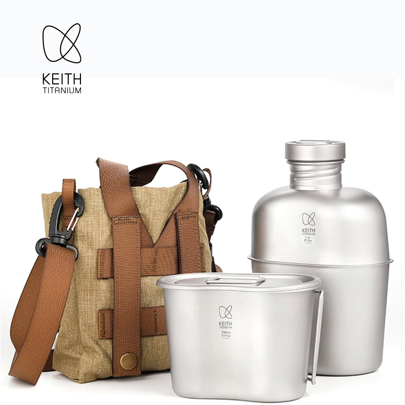 KEITH  Pure Titanium Canteen M - Camp Cooking Set 评论和价格