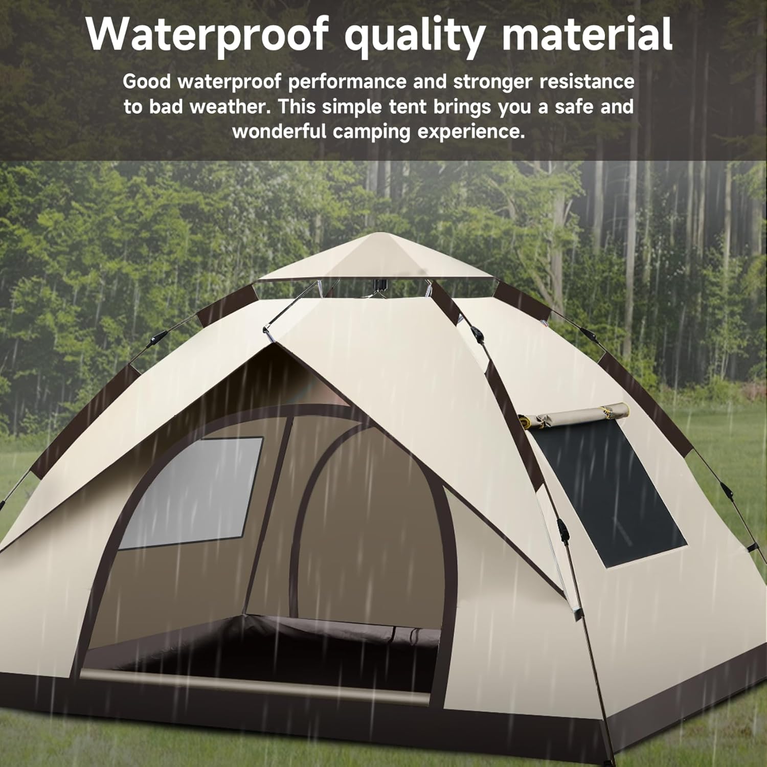 3-4 Person Waterproof Camping  - Outdoor Camping Automatic Quick Opening Tent 评论和价格