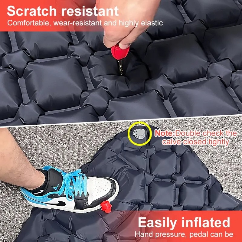 TPU Rhombus Inflatable Sleepin - Camp Pillow Compressible 评论和价格