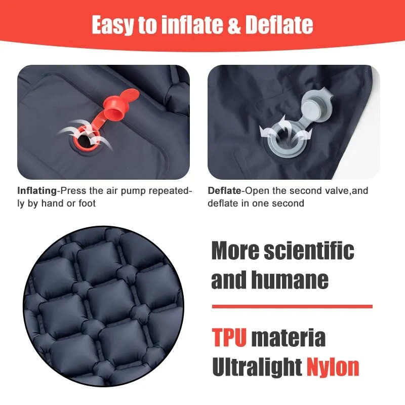 TPU Rhombus Inflatable Sleepin - Camp Pillow Compressible 评论和价格