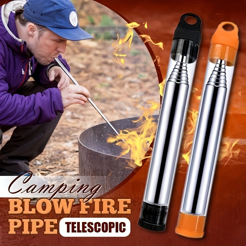 2pcs Stainless Steel Fire Blow - Travel Outdoor Camping Youtube 评论和价格