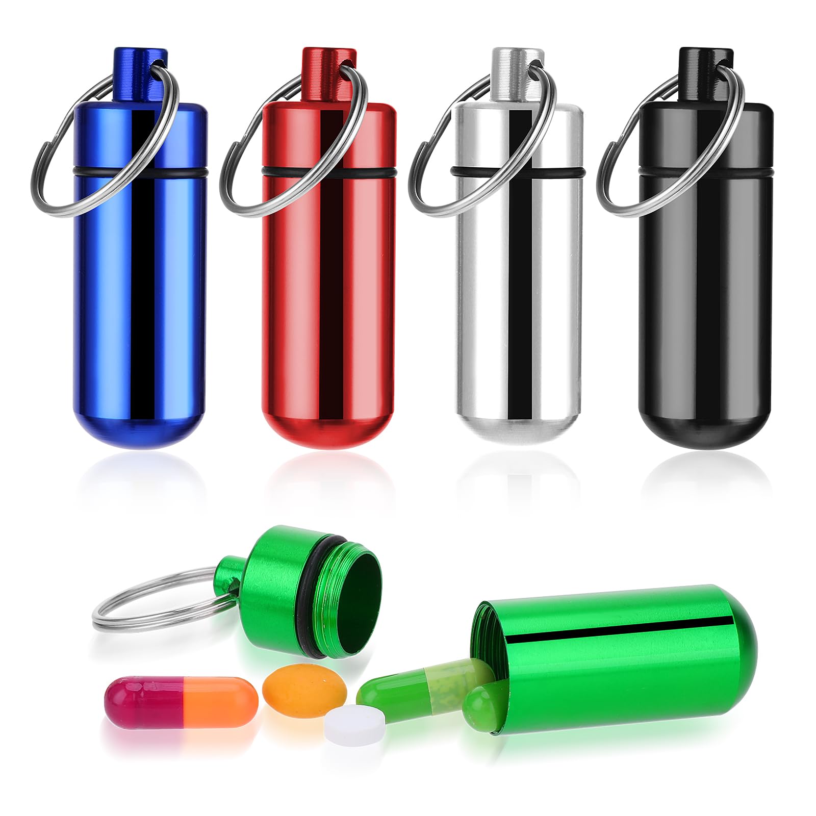 90Pcs Mini Pill Box Keychain W - Travel Outdoor Camping Youtube 评论和价格