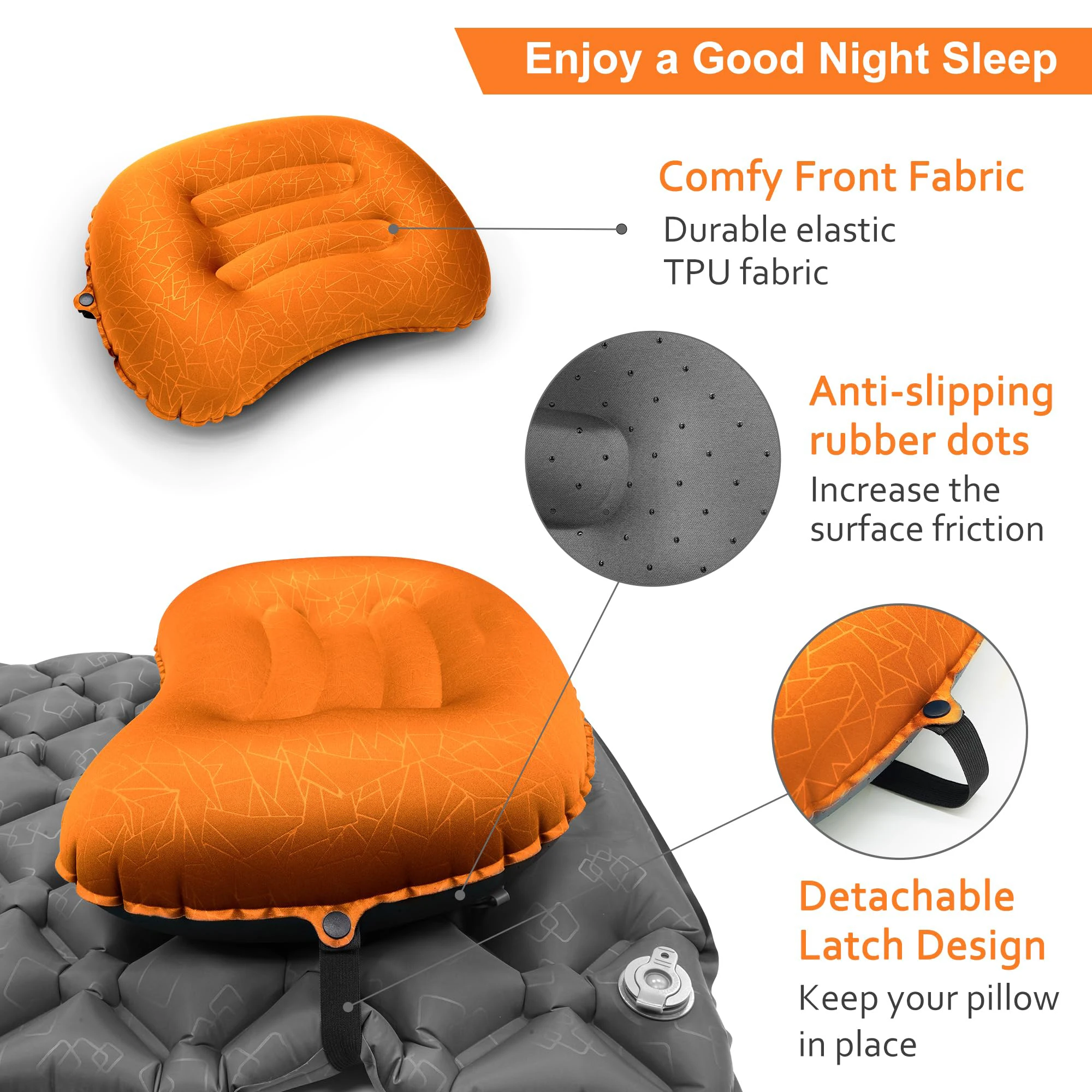 1PC Ultralight Inflatable Camp - Camp Pillow Compressible 评论和价格